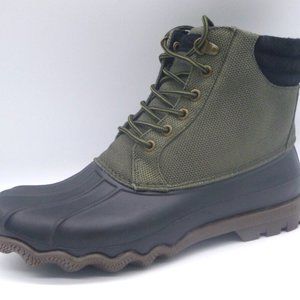 Sperry Cordura Green Duck Boots Rain Ankle Boots Men's Sz 9 M / 42 EU